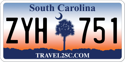 SC license plate ZYH751