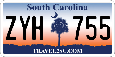 SC license plate ZYH755