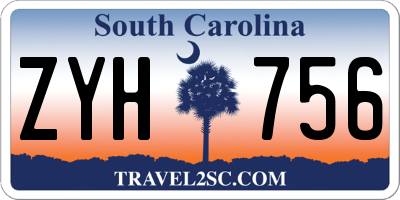 SC license plate ZYH756