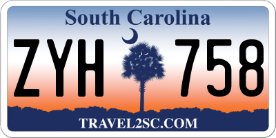 SC license plate ZYH758