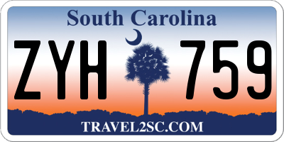 SC license plate ZYH759