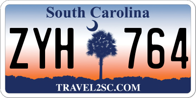 SC license plate ZYH764