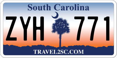 SC license plate ZYH771