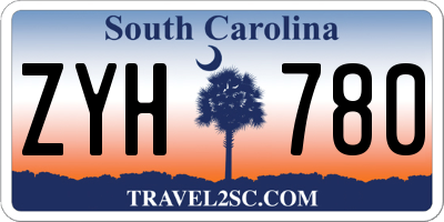 SC license plate ZYH780