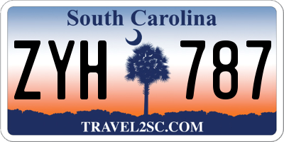 SC license plate ZYH787