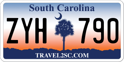 SC license plate ZYH790