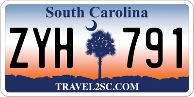 SC license plate ZYH791