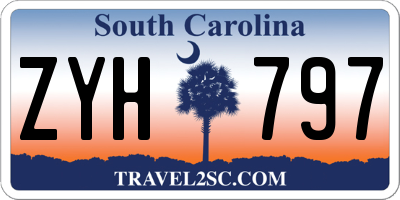 SC license plate ZYH797