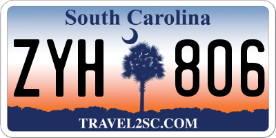 SC license plate ZYH806