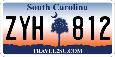 SC license plate ZYH812