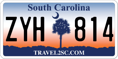 SC license plate ZYH814