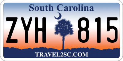 SC license plate ZYH815