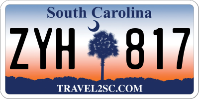 SC license plate ZYH817