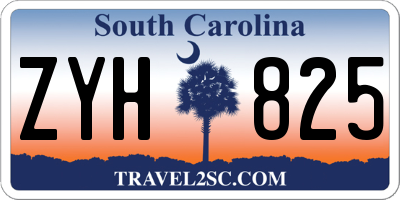 SC license plate ZYH825