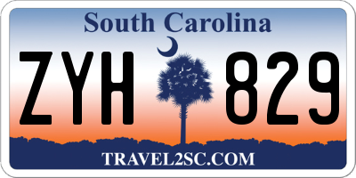 SC license plate ZYH829