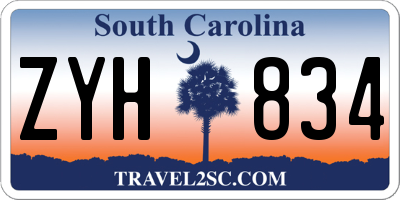 SC license plate ZYH834
