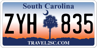SC license plate ZYH835