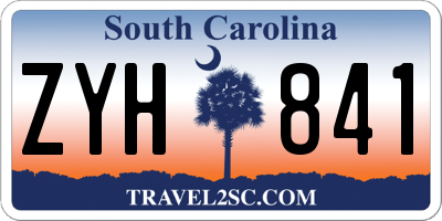 SC license plate ZYH841
