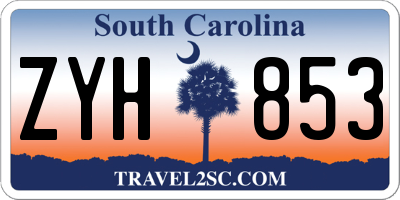 SC license plate ZYH853