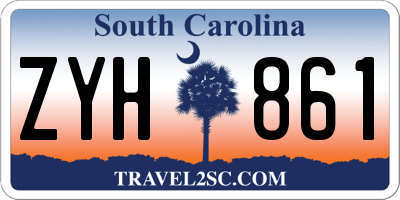 SC license plate ZYH861