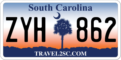SC license plate ZYH862
