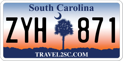 SC license plate ZYH871