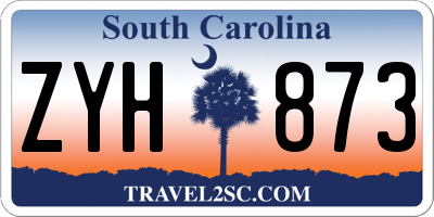 SC license plate ZYH873