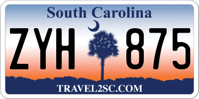 SC license plate ZYH875