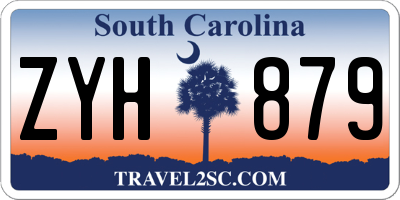 SC license plate ZYH879