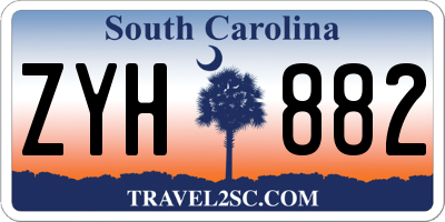 SC license plate ZYH882