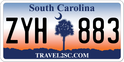 SC license plate ZYH883
