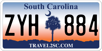 SC license plate ZYH884