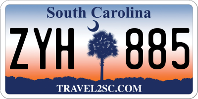 SC license plate ZYH885