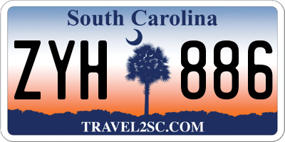 SC license plate ZYH886