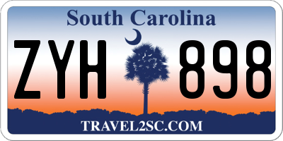 SC license plate ZYH898
