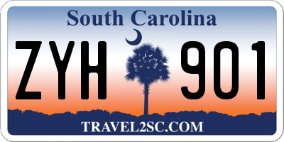 SC license plate ZYH901