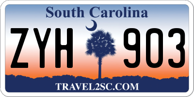 SC license plate ZYH903