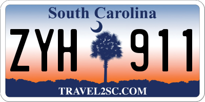 SC license plate ZYH911