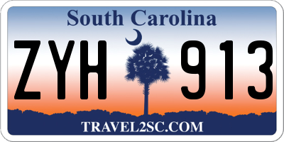 SC license plate ZYH913