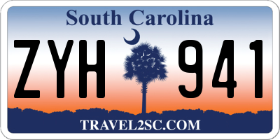 SC license plate ZYH941