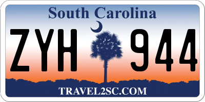 SC license plate ZYH944