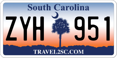 SC license plate ZYH951