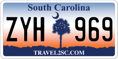 SC license plate ZYH969