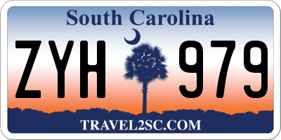 SC license plate ZYH979