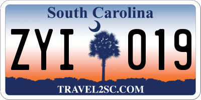 SC license plate ZYI019
