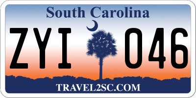 SC license plate ZYI046