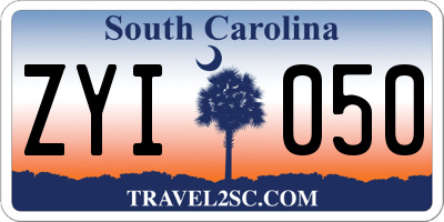 SC license plate ZYI050
