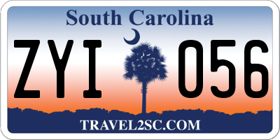 SC license plate ZYI056
