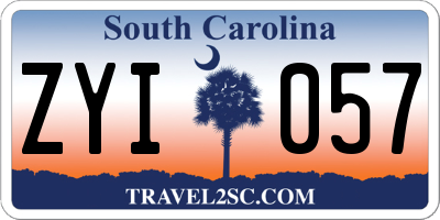 SC license plate ZYI057