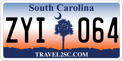 SC license plate ZYI064